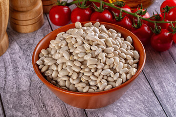 Raw white beans for cooking