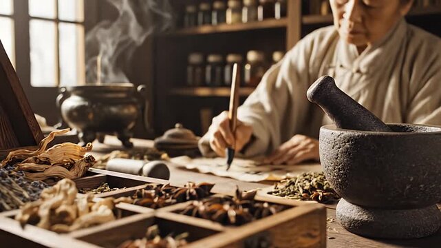 Ancient Wisdom: Preparing a Traditional Herbal Prescription

