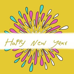 background​ colorful background​  Fireworks​ happy​ ​new​ year​