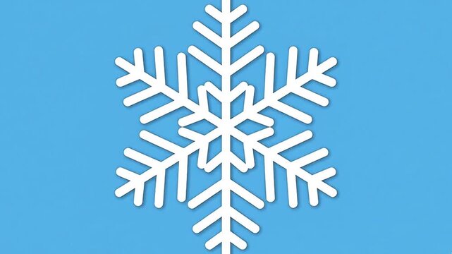 Snowflake Forming from Line Path Animation