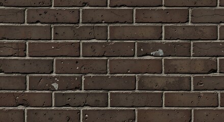 Close up of a weathered brown brick wall texture for backgrounds and design