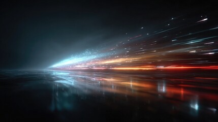 Neon energy beam effects featuring glowing light streaks, dynamic motion, vibrant colors ideal for sci-fi art, digital animations, and NFT projects.