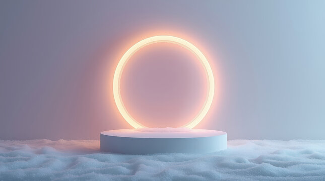 pleasant background for product display bright yellow circle