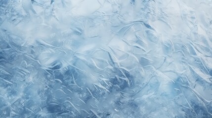 Obraz premium A textured, icy surface with intricate patterns and shades of blue, evoking a cold and serene atmosphere.