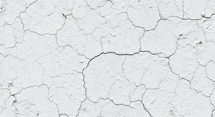 Close up of cracked white surface texture revealing detailed pattern