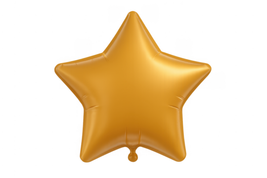 Golden star foil balloon for celebration and party