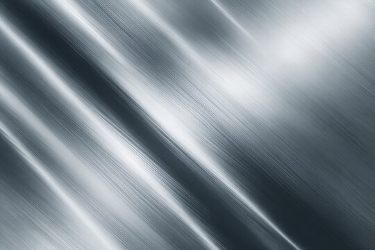 Contemporary abstract backdrop in chrome-like silver with smooth glare and grain