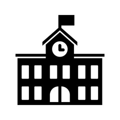 Educational building and university campus facility icon.
