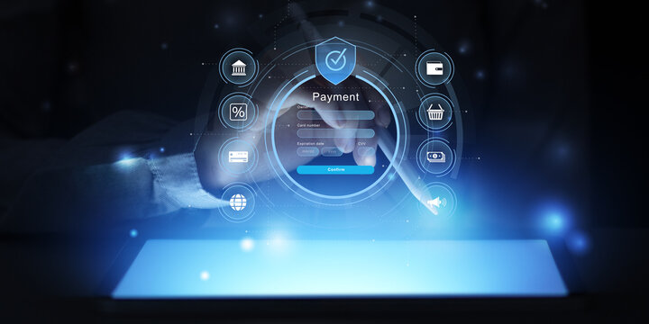 Digital Checkout and Payment Confirmation Interface in Fintech App.