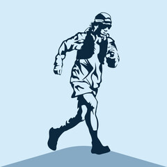 trail run image for logo vector