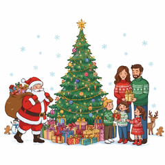 santa claus with gifts