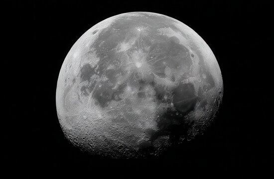 A close up of the moon with a lot of craters - Powered by Adobe