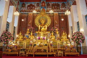 Phra Phuttha Norasee Trilokachet, Mahithisak, Pujaniya Jayanta Kodom, Borommasatsada Anaworayan is the principal Buddha image of Wat Chana Songkhram in Bangkok, Thailand.