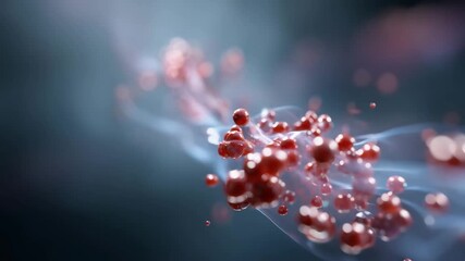 4k High-quality 4K conceptual visualization of liquid biopsy technology depicting circulating tumor DNA fragments floating through a glowing digital bloodstream - Powered by Adobe