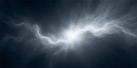 Abstract lightning bolt or electrical discharge against a dark background