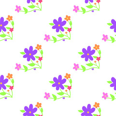 Flower vector seamless pattern illustration floral background .