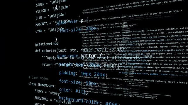 high tech coding background with animated developing code or Ai generated software language