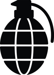 Hand Grenade Silhouette Icon