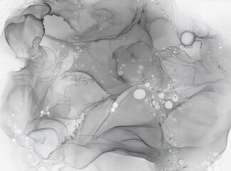 Dreamy gray fluid ink texture showcasing flowing shapes, soft gradients, and artistic organic patterns. Perfect for modern design, backgrounds, branding, and creative projects.