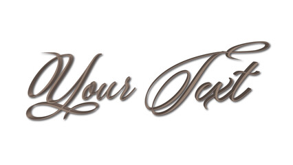 3D Emboss Calligraphy – Elegant Smooth Effect