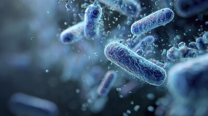 Obraz premium Clostridium Botulinum Bacteria Group in Microscopic Detail