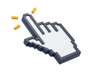 3d mouse cursor hand
