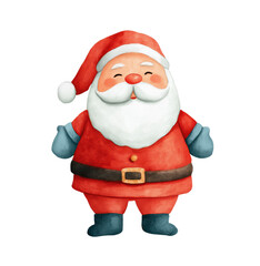 Joyful Watercolor Santa for the Holidays