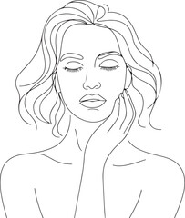 Fototapeta premium Woman Face SVG, Fashion Silhouette Cut Files, black woman face silouhette PNG