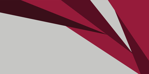 Futuristic abstract red and gray. Triangle on bright white color geometric design. Modern overlap