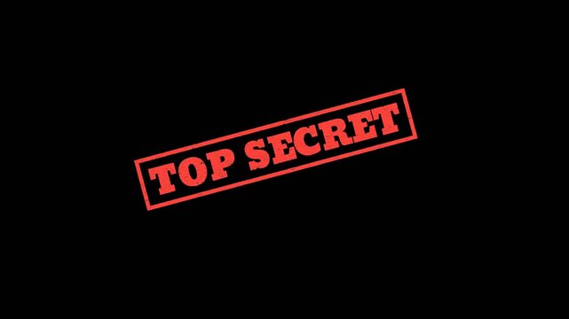3D Top Secret Stamp | Alpha Channel