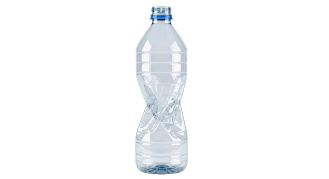 Clear Plastic Water Bottle Mockup with Ergonomic Design and BPA Free Twist Cap