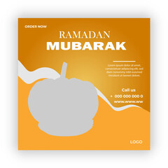 Ramadan mubarak kareem social media post design template 
