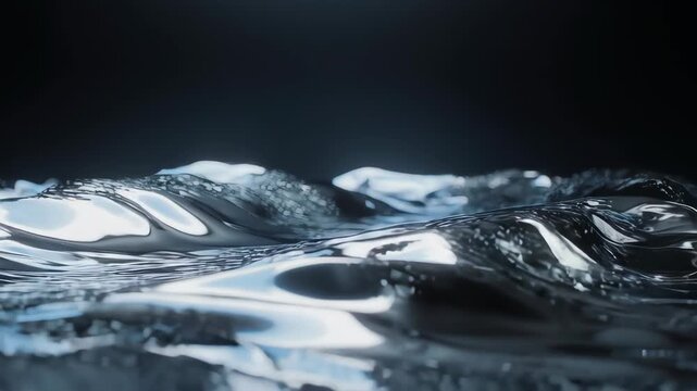 Close-up of a dark, stormy ocean wave crashing with foam