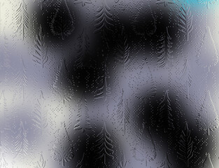 Monochromatic Gray, Black, and White Muted Abstract Blurred Background with Embossed Pine Needle Texture, Elegant Winter Template for Icy Themes, Sophisticated Branding, and Seasonal Design