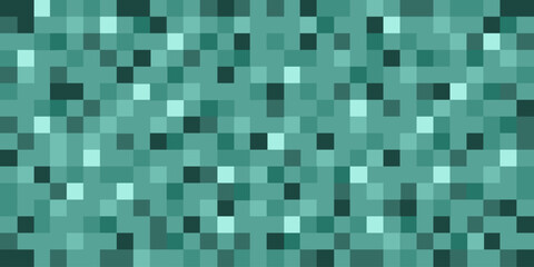 Trendy 2026 color vector Pixel art background. Abstract geometric Pixel transformative teal color background. Pixel texture wallpaper banner template design. EPS 10