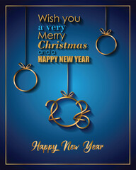 2026 Happy New Year and merry christmas background for your seasonal invitations, festive posters, greetings cards.