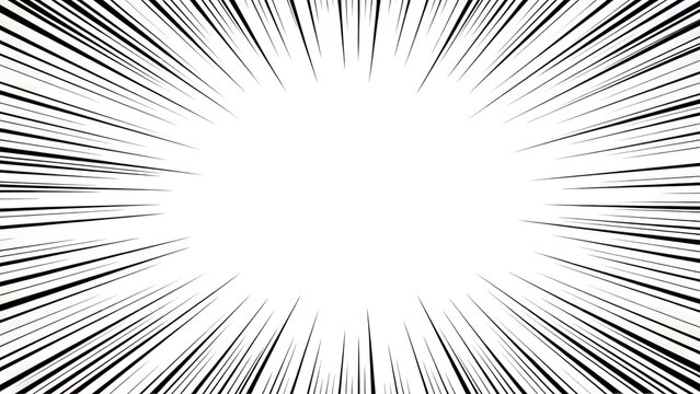 Dynamic background for comic strips and manga speed lines radiating from center powerful motion effect