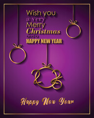 2026 Happy New Year and merry christmas background for your seasonal invitations, festive posters, greetings cards.