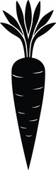 Black Carrot Silhouette Icon