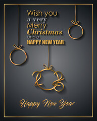 2026 Happy New Year and merry christmas background for your seasonal invitations, festive posters, greetings cards.