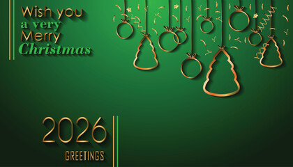 2026 Merry Christmas background for your seasonal invitations, festival posters, greetings cards.
