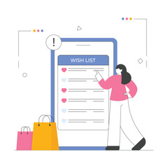 Wish List Vector Illustration EPS 10 File
