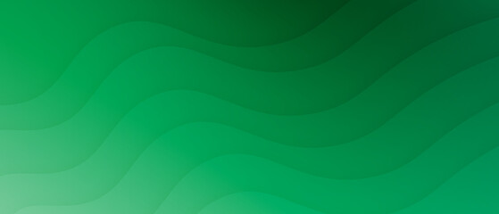 abstract green gradient wave layered background 