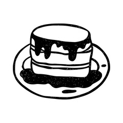 Pancakes hand drawn illustration
