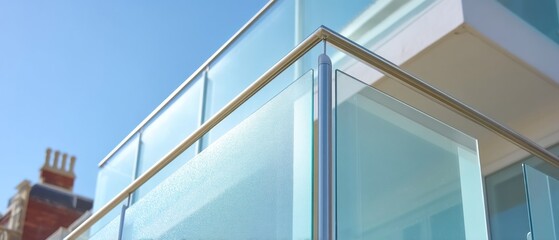 Obraz premium Modern architecture with glass and metal details