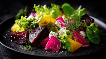 Vibrant salad preparation kitchen food photography indoor close-up fresh ingredients explored