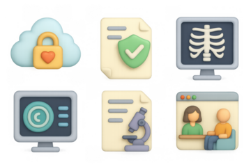 Comprehensive health icons set for medical graphic design and digital use