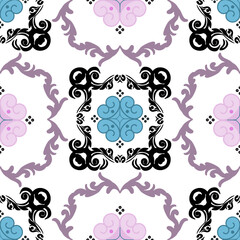 Abstract flora, Geometric Ethnic traditional seamless,Knitting,Navajo Native American Indian, tribal, traditional, pattern design for carpet, print, wrap, decorative, illustration, Fabric, Wallpaper, 