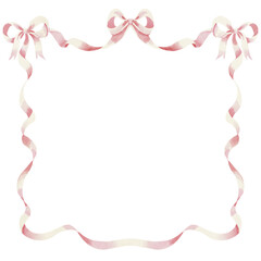 Christmas Coquette Decorative Frame Border Elegant Ornamental illustration