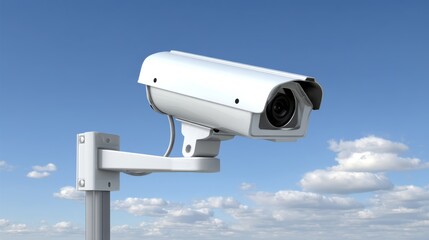 Surveillance camera monitoring urban security cityscape digital image open sky tech perspective